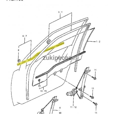 Raspador Exterior de Vidro Vitara - Lado Esquerdo
