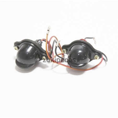 Par de Luzes de Matrícula Linha Branca